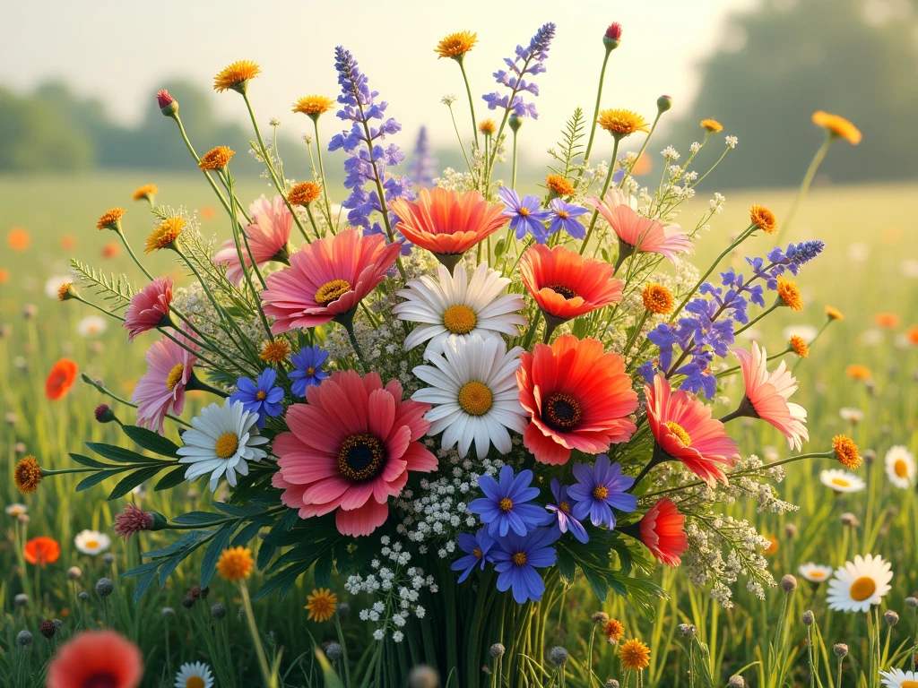 Wildflower Meadow arrangement with seasonal blooms